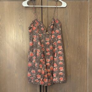 Free People Floral Spaghetti Strap Dress